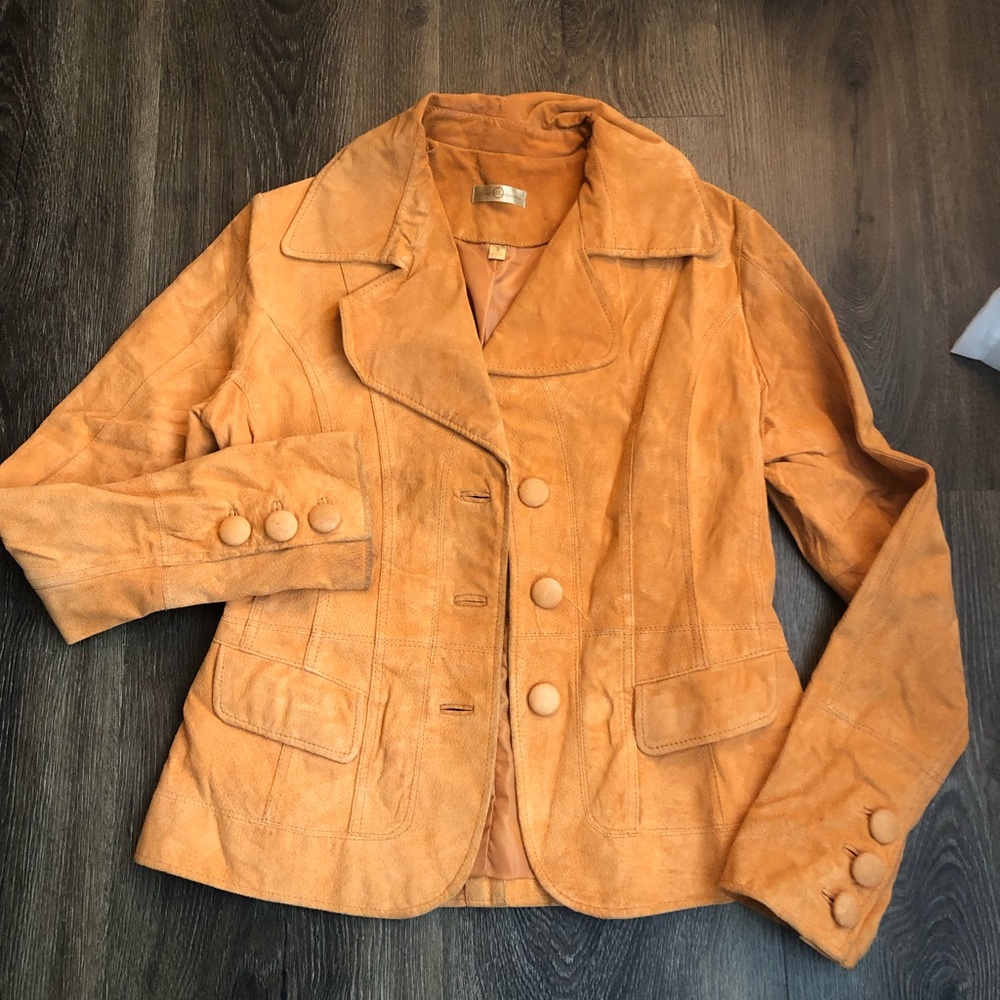100% genuine leather-suede jacket.